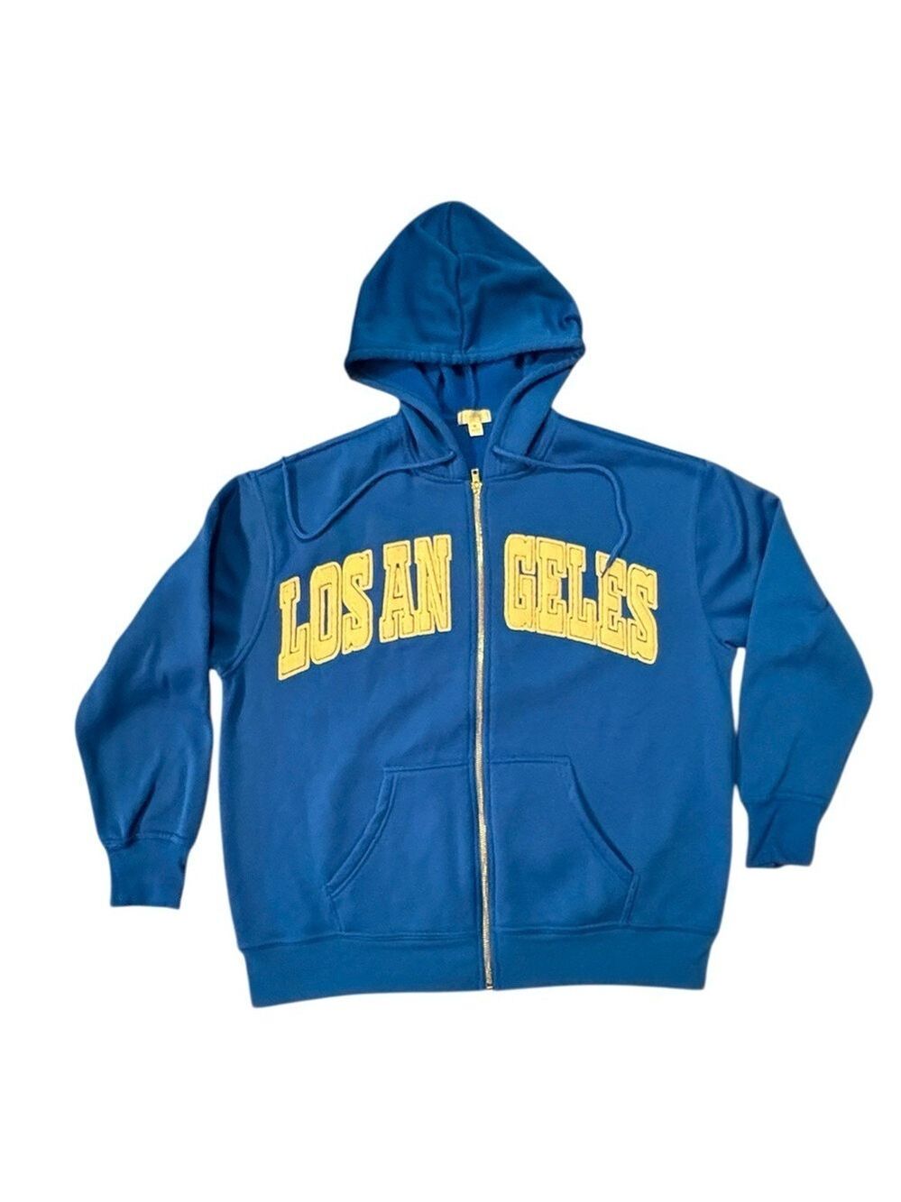 Los Angeles Blue Zip Up Hoodie Size Medium